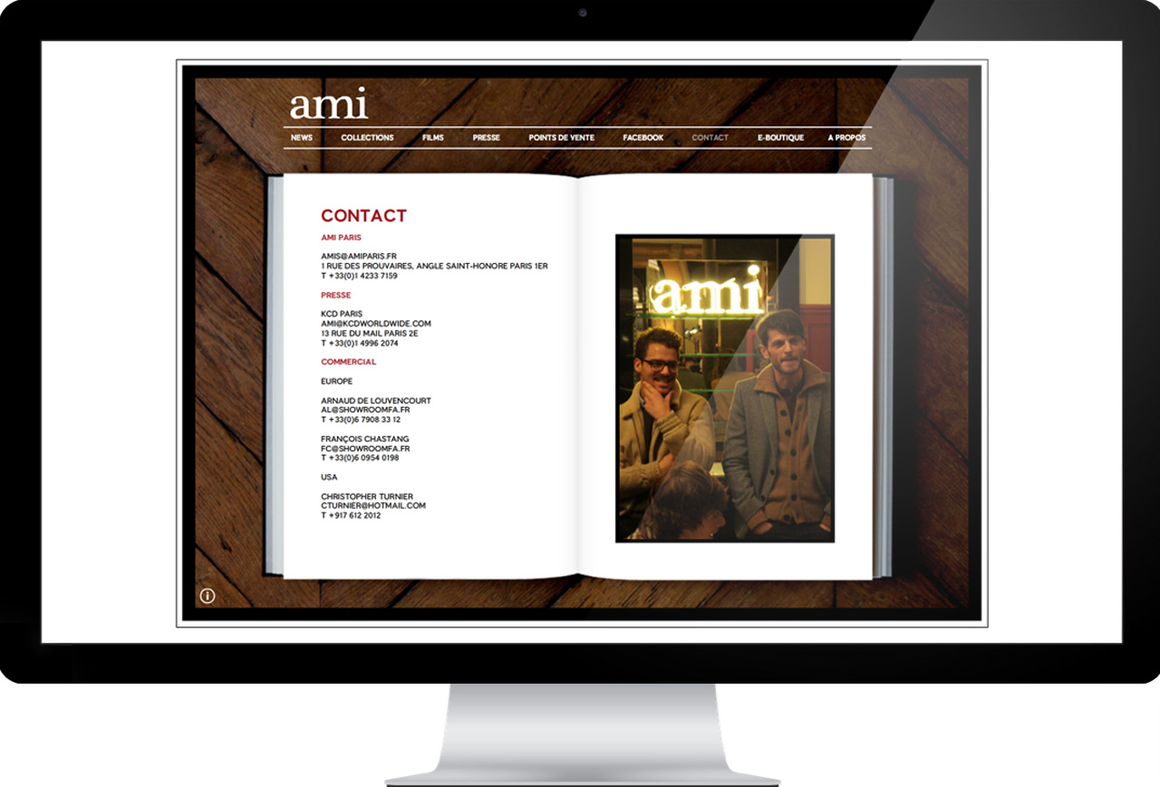 ami website contact page
